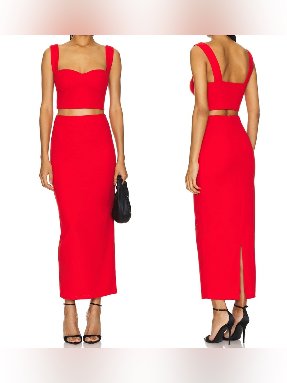 Superdown Veneda Skirt Set in Red Size Small NWT